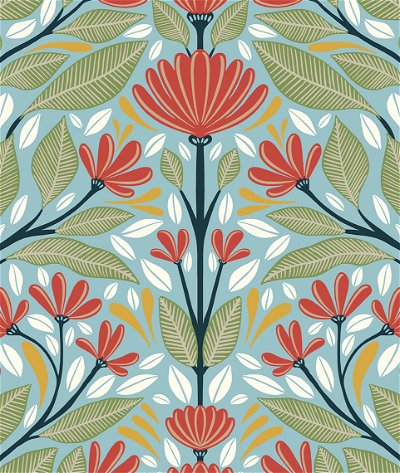 NextWall Peel & Stick Shalin Folk Floral Summer Garden Wallpaper