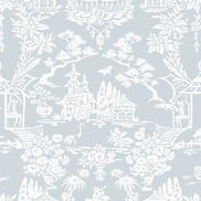 NextWall Peel & Stick Garden Chinoiserie Blue Dusk Wallpaper