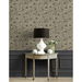 NextWall Peel &amp; Stick Ellie Graphic Floral Gold Shimmer &amp; Ebony Wallpaper thumbnail image 2 of 5