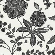 NextWall Peel & Stick Julian Jacobean Floral Ebony & Ivory Wallpaper