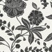 NextWall Peel &amp; Stick Julian Jacobean Floral Ebony &amp; Ivory Wallpaper thumbnail image 1 of 5