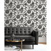 NextWall Peel &amp; Stick Julian Jacobean Floral Ebony &amp; Ivory Wallpaper thumbnail image 2 of 5