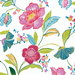 NextWall Peel & Stick Painterly Floral Magenta & Off-White Wallpaper