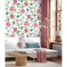 NextWall Peel &amp; Stick Painterly Floral Magenta &amp; Off-White Wallpaper thumbnail image 2 of 5