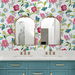 NextWall Peel &amp; Stick Painterly Floral Magenta &amp; Off-White Wallpaper thumbnail image 4 of 5