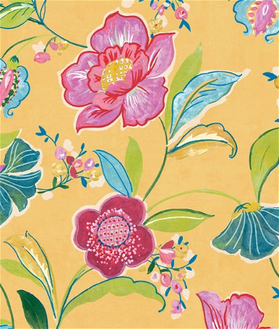 NextWall Peel & Stick Painterly Floral Cantaloupe Wallpaper