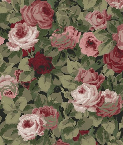 NextWall Peel & Stick Rose Garden Garnet & Basil Wallpaper