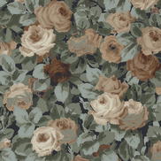 NextWall Peel & Stick Rose Garden Midnight Blue & Cafe Wallpaper