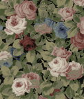 NextWall Peel & Stick Rose Garden Olive & Wine Wallpaper