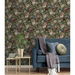 NextWall Peel &amp; Stick Rose Garden Olive &amp; Wine Wallpaper thumbnail image 2 of 5