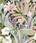 NextWall Peel & Stick Blossoming Birds Forest & Petal Pink Wallpaper