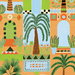 NextWall Peel & Stick Tropical Facade Orange Wallpaper