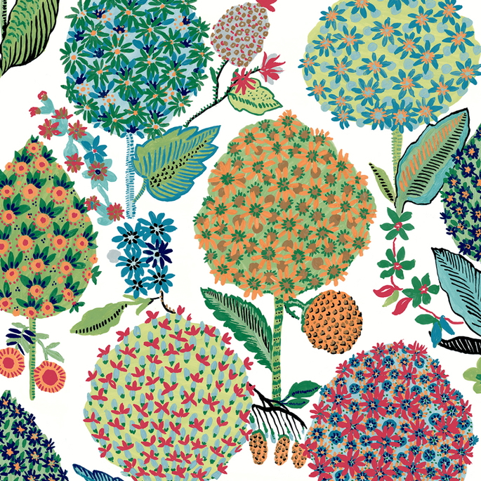 NextWall Peel &amp; Stick Blooming Bulbs Summer Spritz Wallpaper image 1 of 5