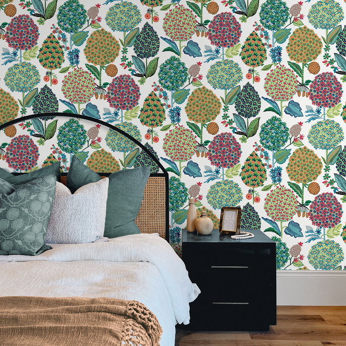 NextWall Peel &amp; Stick Blooming Bulbs Summer Spritz Wallpaper image 2 of 5
