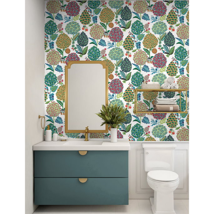 NextWall Peel &amp; Stick Blooming Bulbs Summer Spritz Wallpaper image 3 of 5