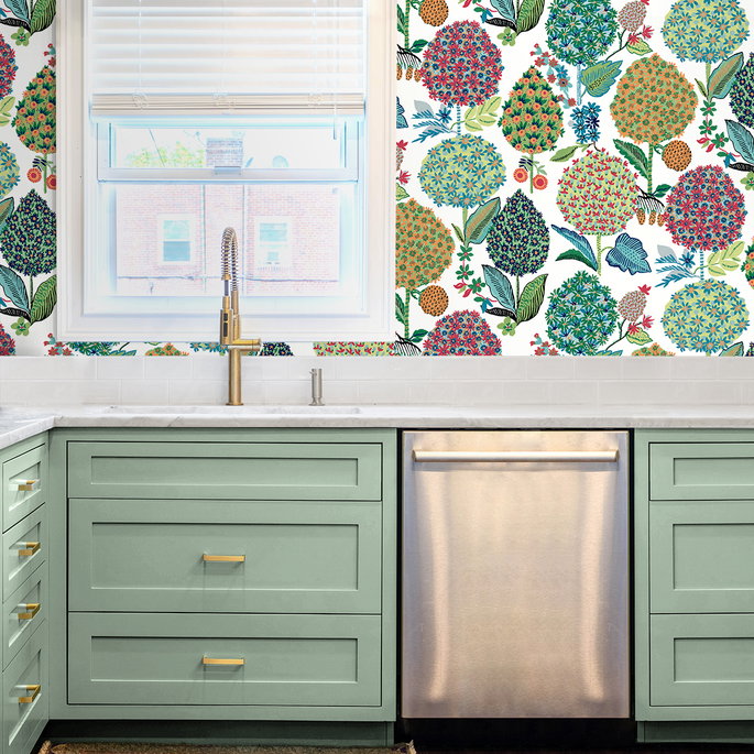 NextWall Peel &amp; Stick Blooming Bulbs Summer Spritz Wallpaper image 4 of 5