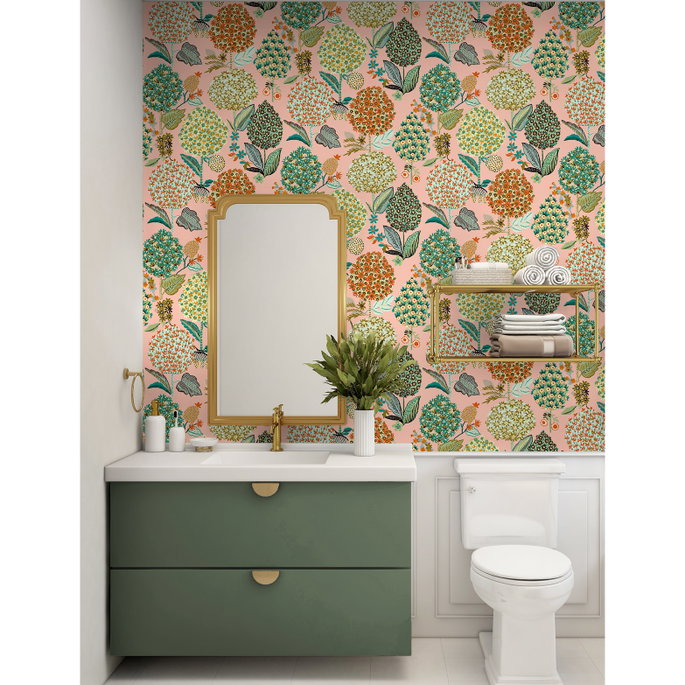 NextWall Peel &amp; Stick Blooming Bulbs Posy Pink Wallpaper image 3 of 5