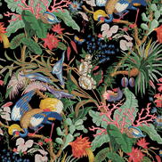 NextWall Peel & Stick Tropical Canopy Ebony Wallpaper