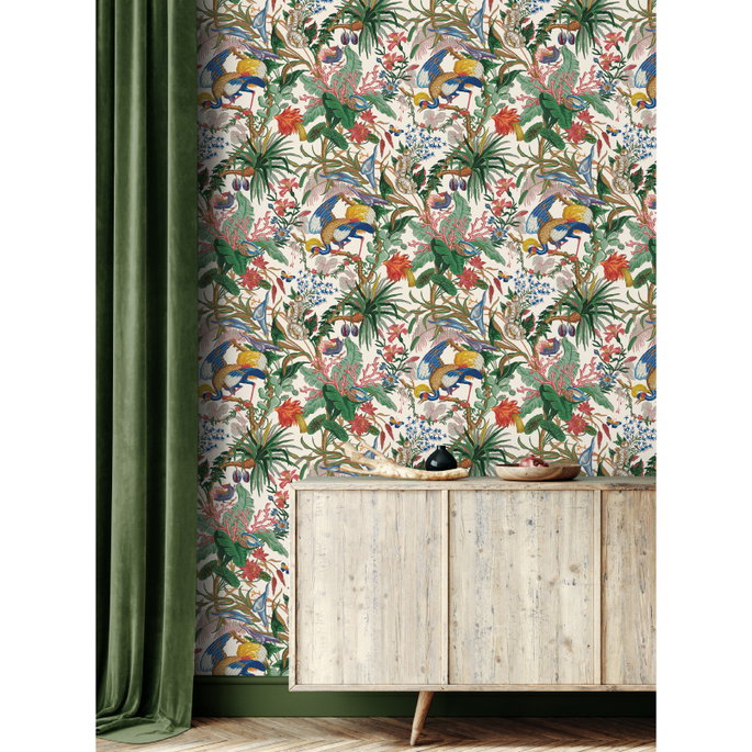 NextWall Peel &amp; Stick Tropical Canopy Sea Salt Wallpaper image 4 of 5