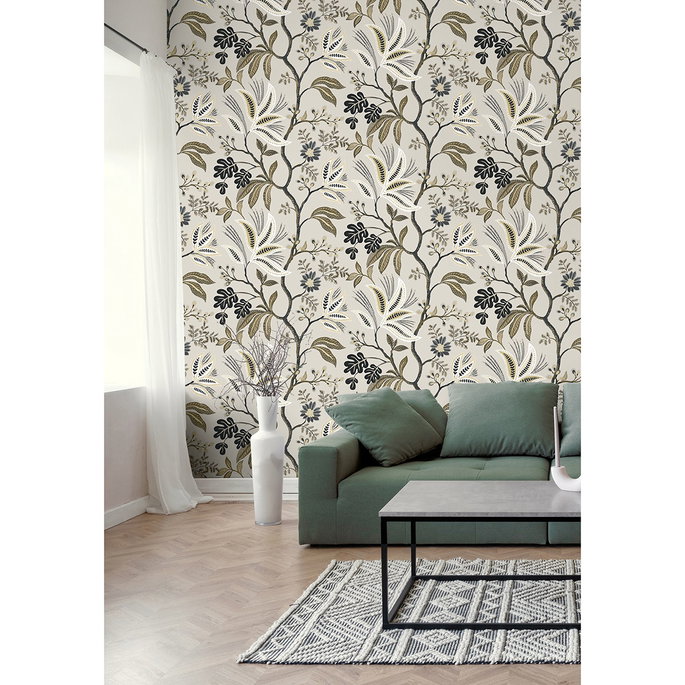 NextWall Peel &amp; Stick Forest Flourish Neutral Wallpaper image 3 of 7