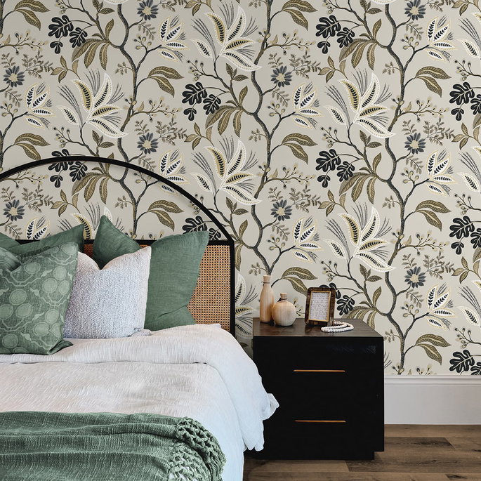 NextWall Peel &amp; Stick Forest Flourish Neutral Wallpaper image 4 of 7