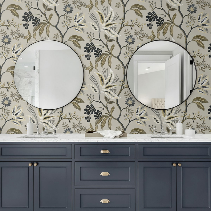 NextWall Peel &amp; Stick Forest Flourish Neutral Wallpaper image 6 of 7