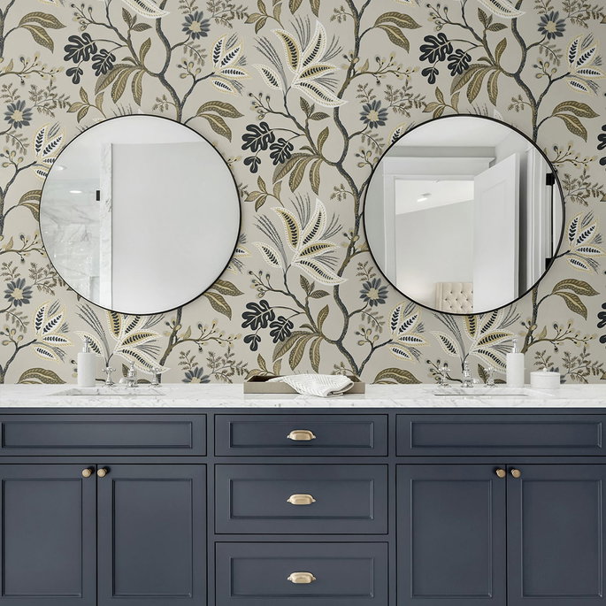 NextWall Peel &amp; Stick Forest Flourish Neutral Wallpaper image 6 of 7