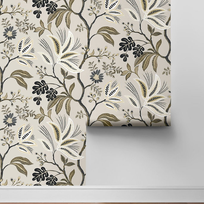 NextWall Peel &amp; Stick Forest Flourish Neutral Wallpaper image 7 of 7