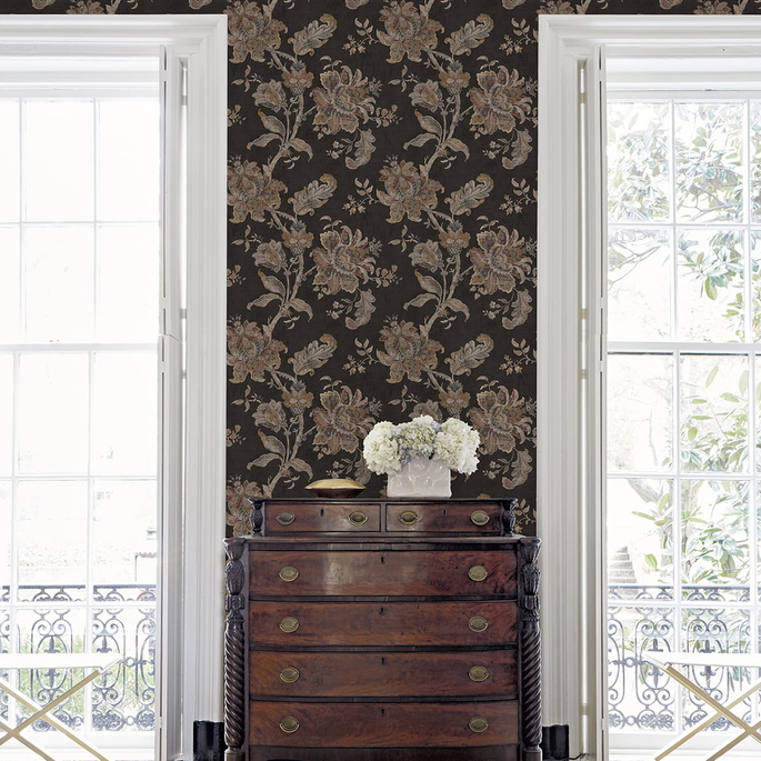 NextWall Peel &amp; Stick Anelda Jacobean Ironwork &amp; Russett Wallpaper image 3 of 6