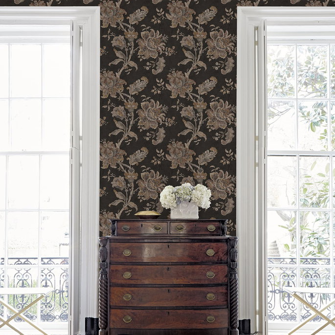 NextWall Peel &amp; Stick Anelda Jacobean Ironwork &amp; Russett Wallpaper image 3 of 6
