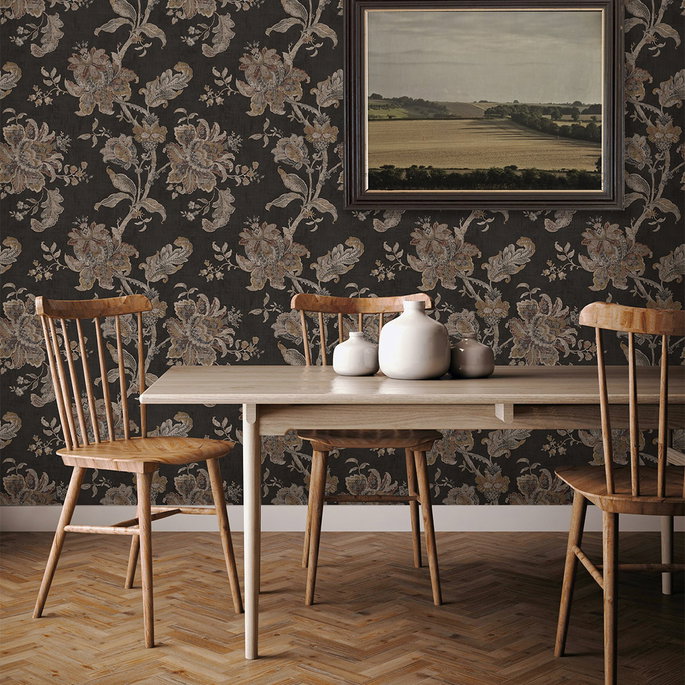 NextWall Peel &amp; Stick Anelda Jacobean Ironwork &amp; Russett Wallpaper image 5 of 6