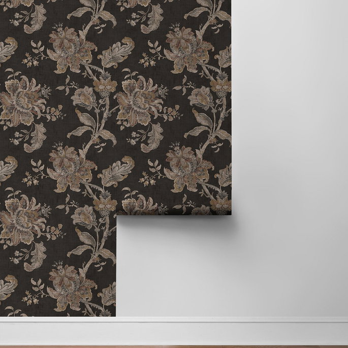 NextWall Peel &amp; Stick Anelda Jacobean Ironwork &amp; Russett Wallpaper image 6 of 6