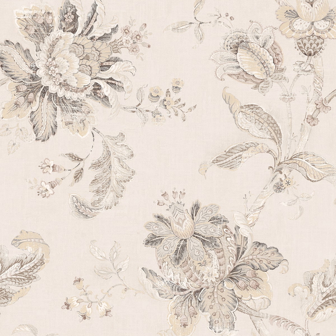 NextWall Peel &amp; Stick Anelda Jacobean Linen &amp; Latte Wallpaper image 1 of 6