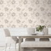 NextWall Peel &amp; Stick Anelda Jacobean Linen &amp; Latte Wallpaper thumbnail image 2 of 6