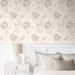 NextWall Peel &amp; Stick Anelda Jacobean Linen &amp; Latte Wallpaper thumbnail image 5 of 6