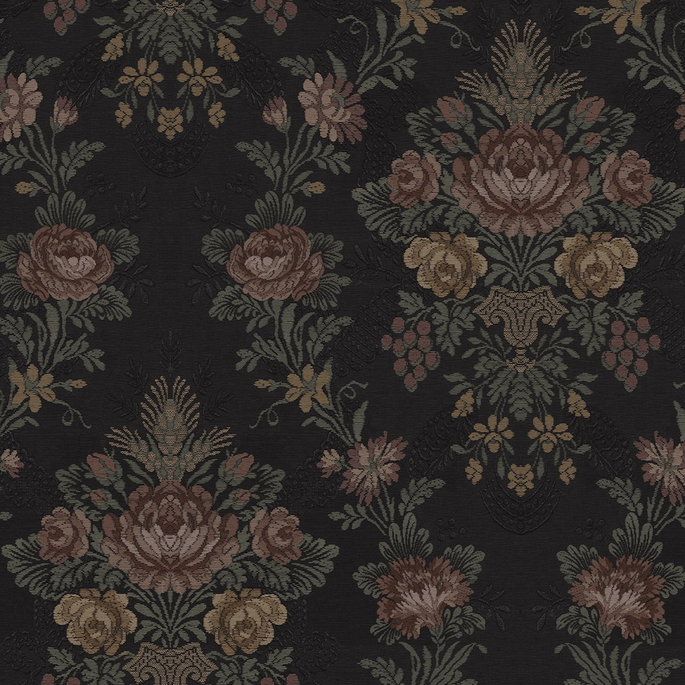 NextWall Peel &amp; Stick Hasset Tapestry Floral Wrought Iron Wallpaper image 1 of 6