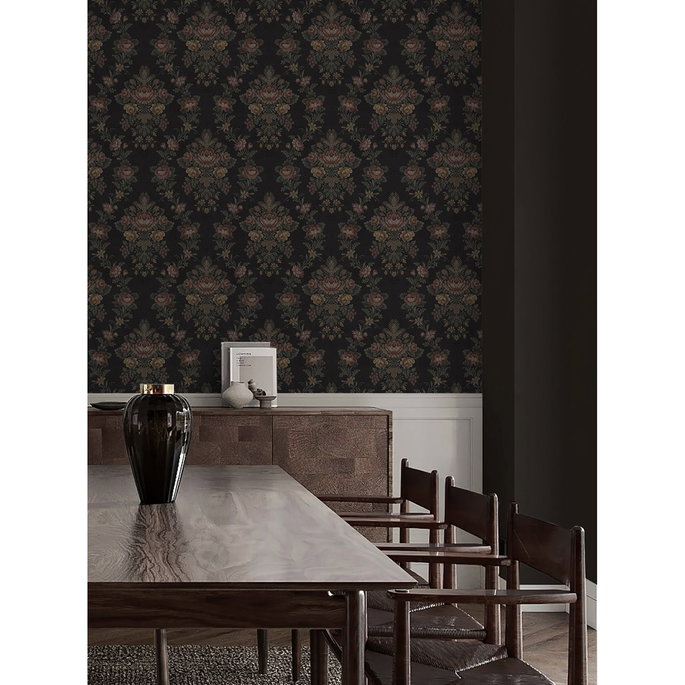 NextWall Peel &amp; Stick Hasset Tapestry Floral Wrought Iron Wallpaper image 3 of 6