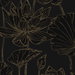 NextWall Peel &amp; Stick Lotus Garden Floral Wrought Iron &amp; Gold Wallpaper thumbnail image 1 of 6
