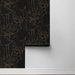 NextWall Peel &amp; Stick Lotus Garden Floral Wrought Iron &amp; Gold Wallpaper thumbnail image 6 of 6