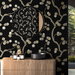 NextWall Peel &amp; Stick Woodland Whimsy Ebony &amp; Gold Wallpaper thumbnail image 3 of 6