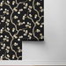 NextWall Peel &amp; Stick Woodland Whimsy Ebony &amp; Gold Wallpaper thumbnail image 6 of 6
