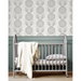 NextWall Peel &amp; Stick Folk Flowers Morning Fog Wallpaper thumbnail image 4 of 6
