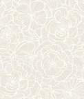 NextWall Peel & Stick Camellia Floral Metallic Pearl Wallpaper