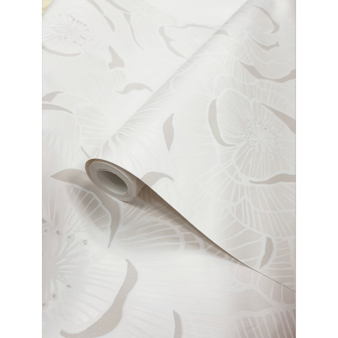 NextWall Peel &amp; Stick Camellia Floral Metallic Pearl Wallpaper image 5 of 6