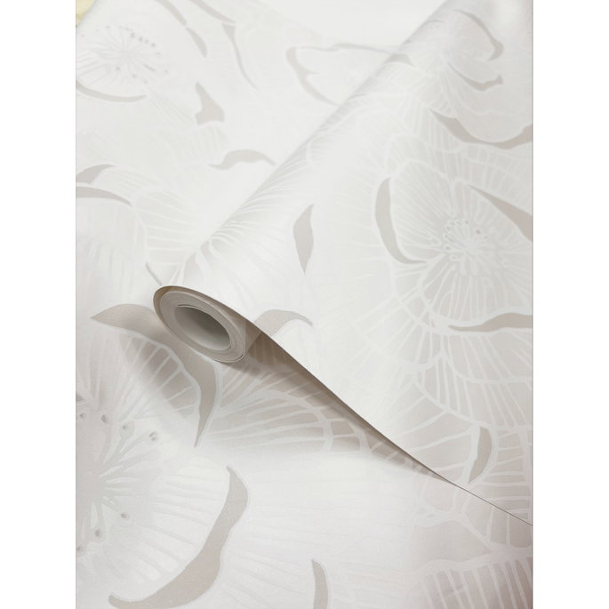 NextWall Peel &amp; Stick Camellia Floral Metallic Pearl Wallpaper image 5 of 6