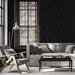 NextWall Peel &amp; Stick Ikat Ellipse Jet Black Wallpaper thumbnail image 2 of 6