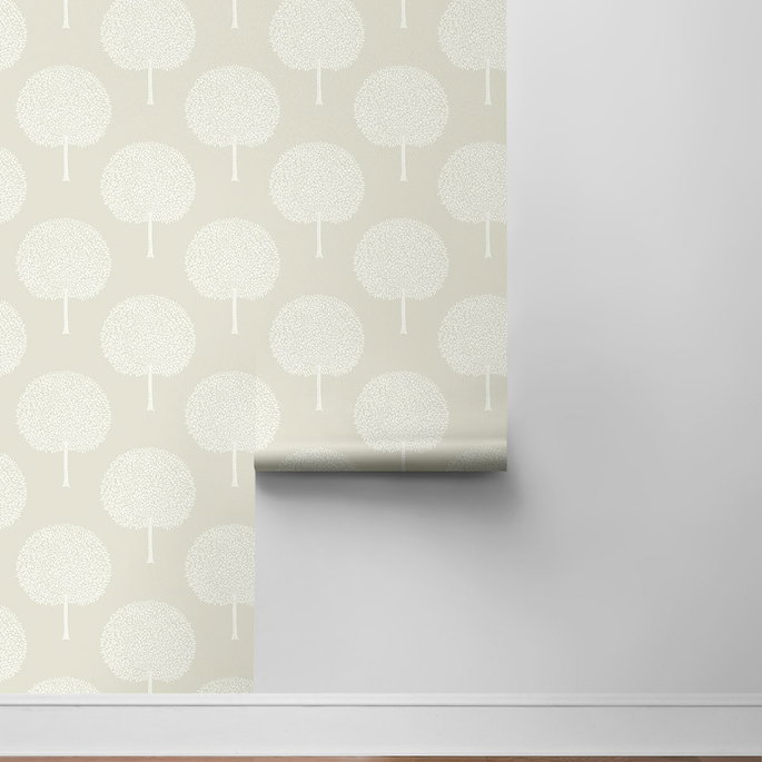 NextWall Peel &amp; Stick Tree Orchard Sea Salt Wallpaper image 6 of 6