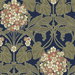 NextWall Peel & Stick Hydrangea Floral Dark Blue & Terra Cotta Wallpaper