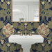 NextWall Peel &amp; Stick Hydrangea Floral Dark Blue &amp; Terra Cotta Wallpaper thumbnail image 5 of 7