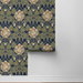 NextWall Peel &amp; Stick Hydrangea Floral Dark Blue &amp; Terra Cotta Wallpaper thumbnail image 7 of 7